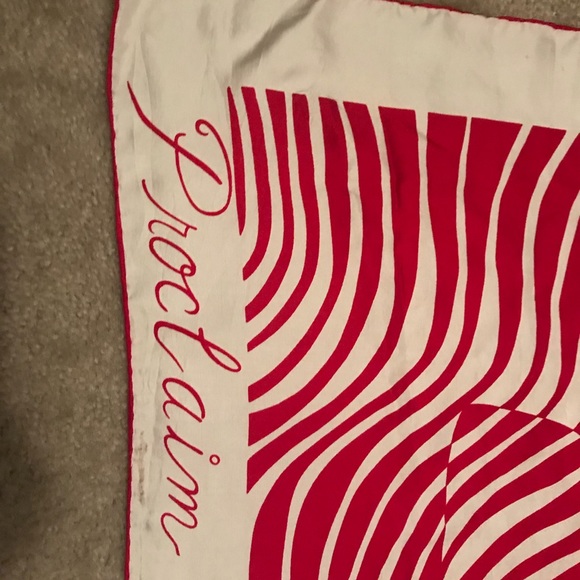 RARE vintage chic Ann Pakrdonni silk scarf. - Picture 7 of 8